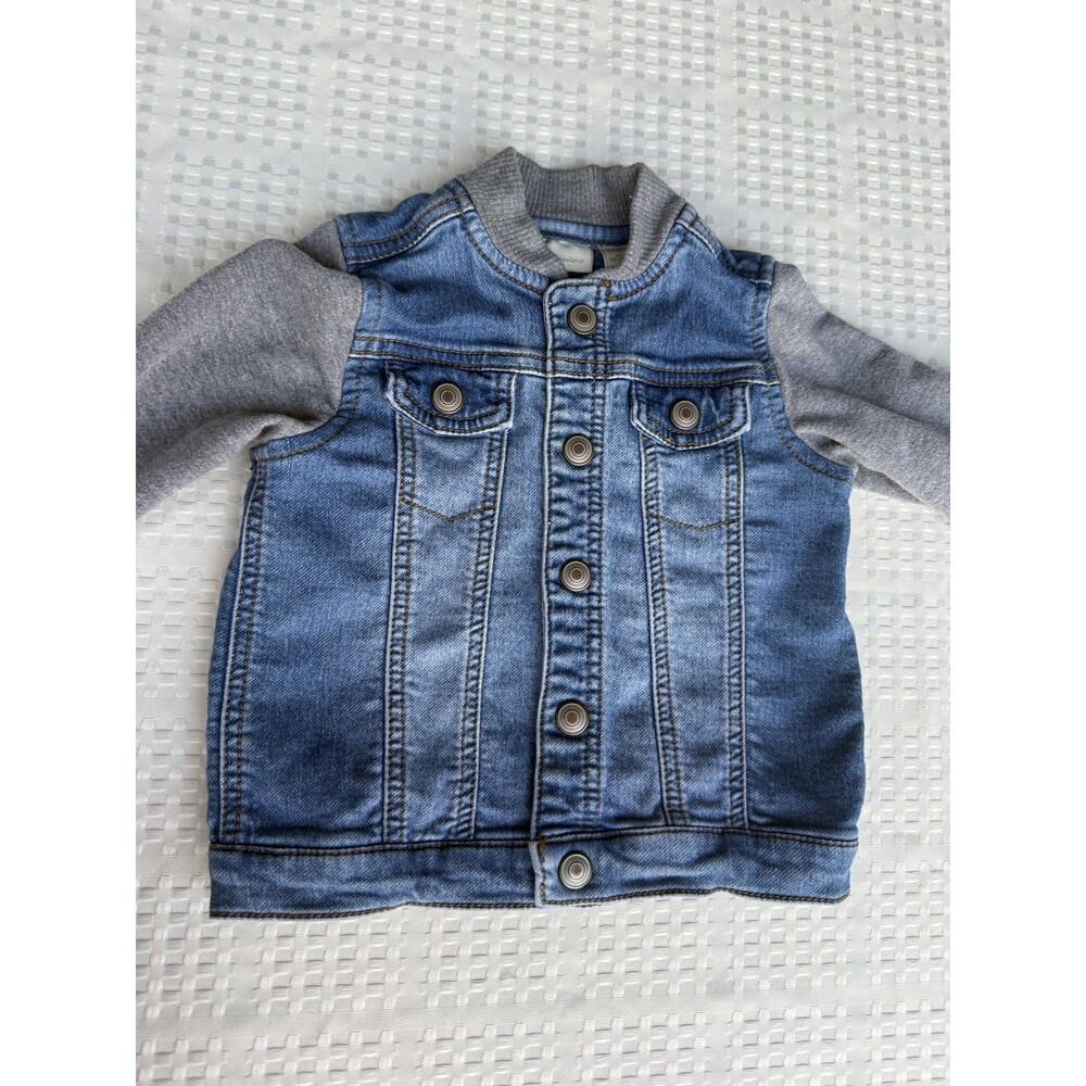 First Impressions Baby Boys 18 Months Mixed Media Denim Jean Jacket . Toddlers